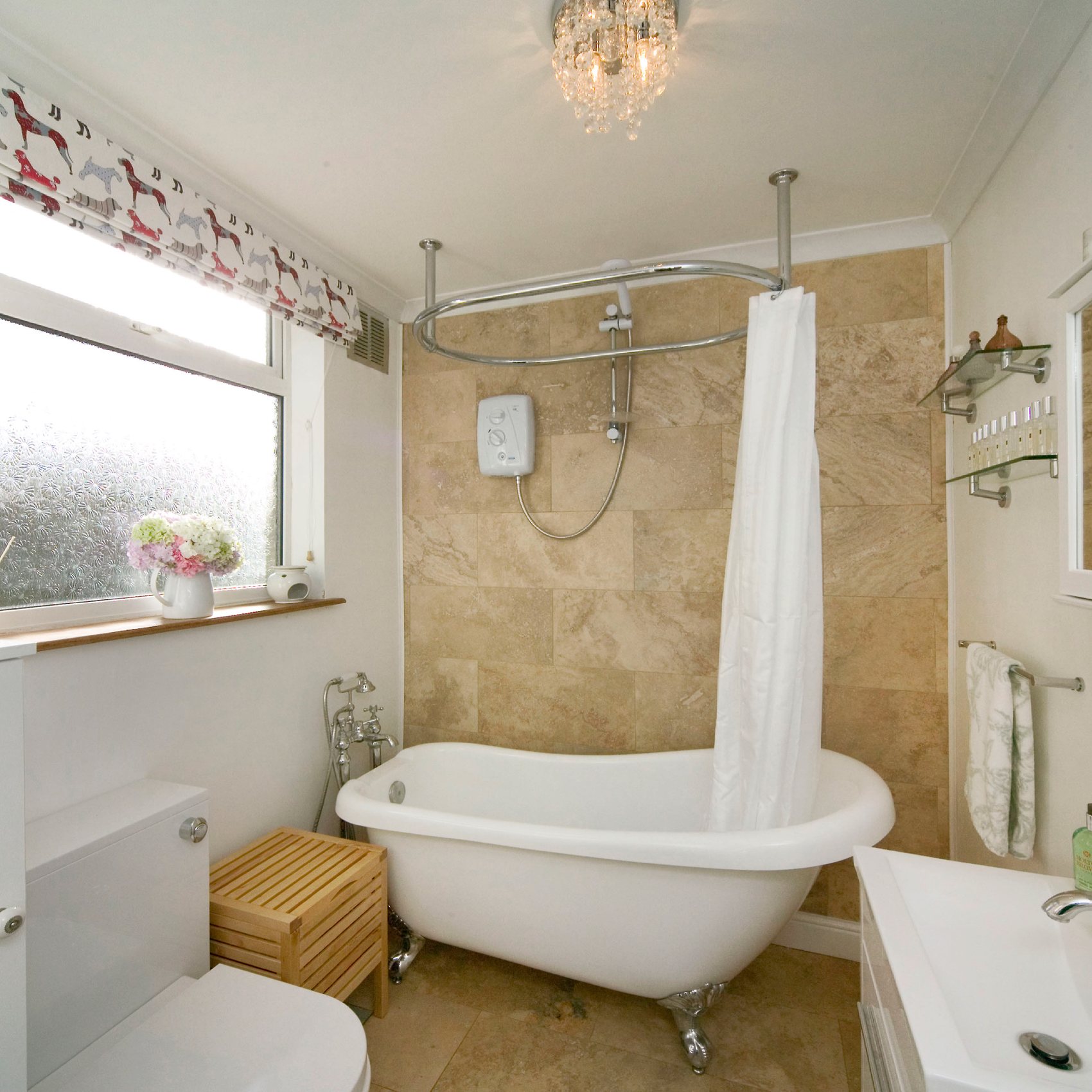 Natural stone bath surround